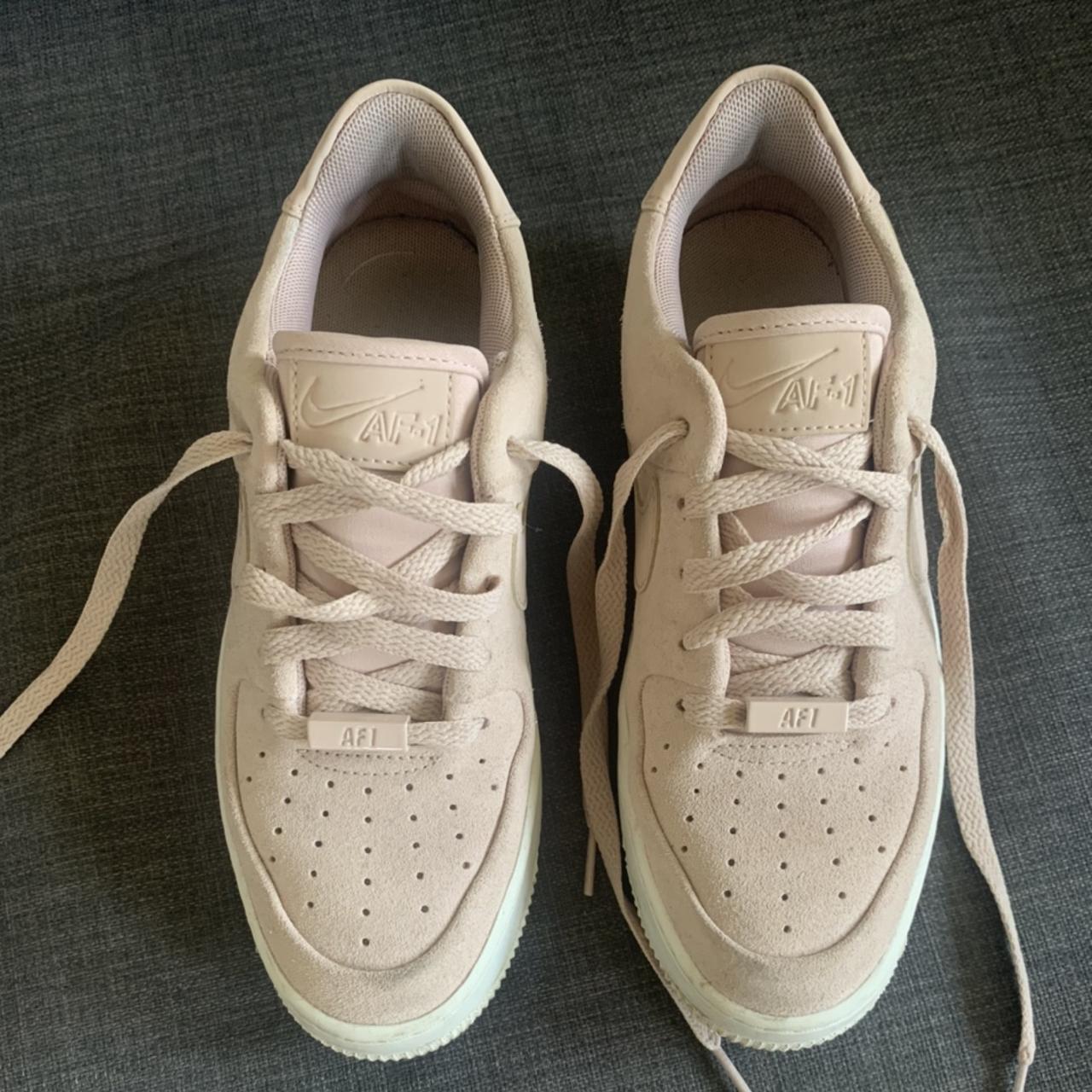 nike air force 1 sage low pink beige suede