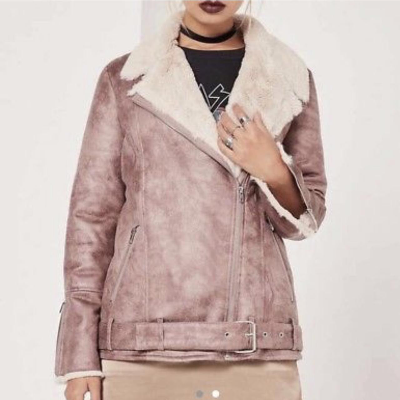 missguided pink aviator jacket