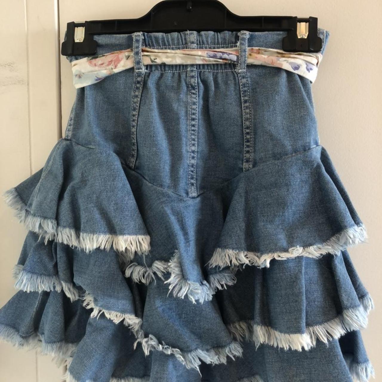 Zimmermann Denim Highrise Skirt Depop
