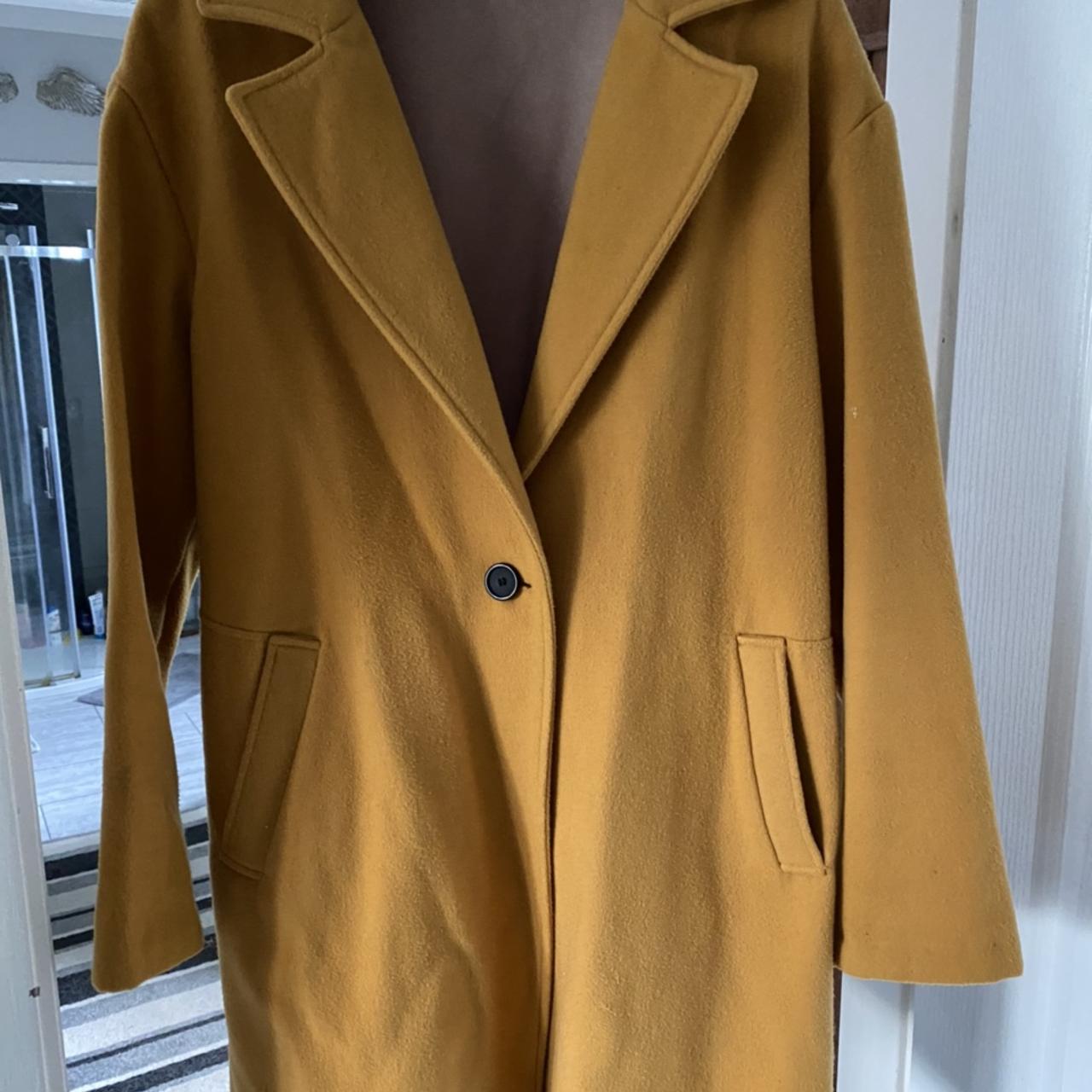 Florence and Fred ladies coat in mustard yellow size