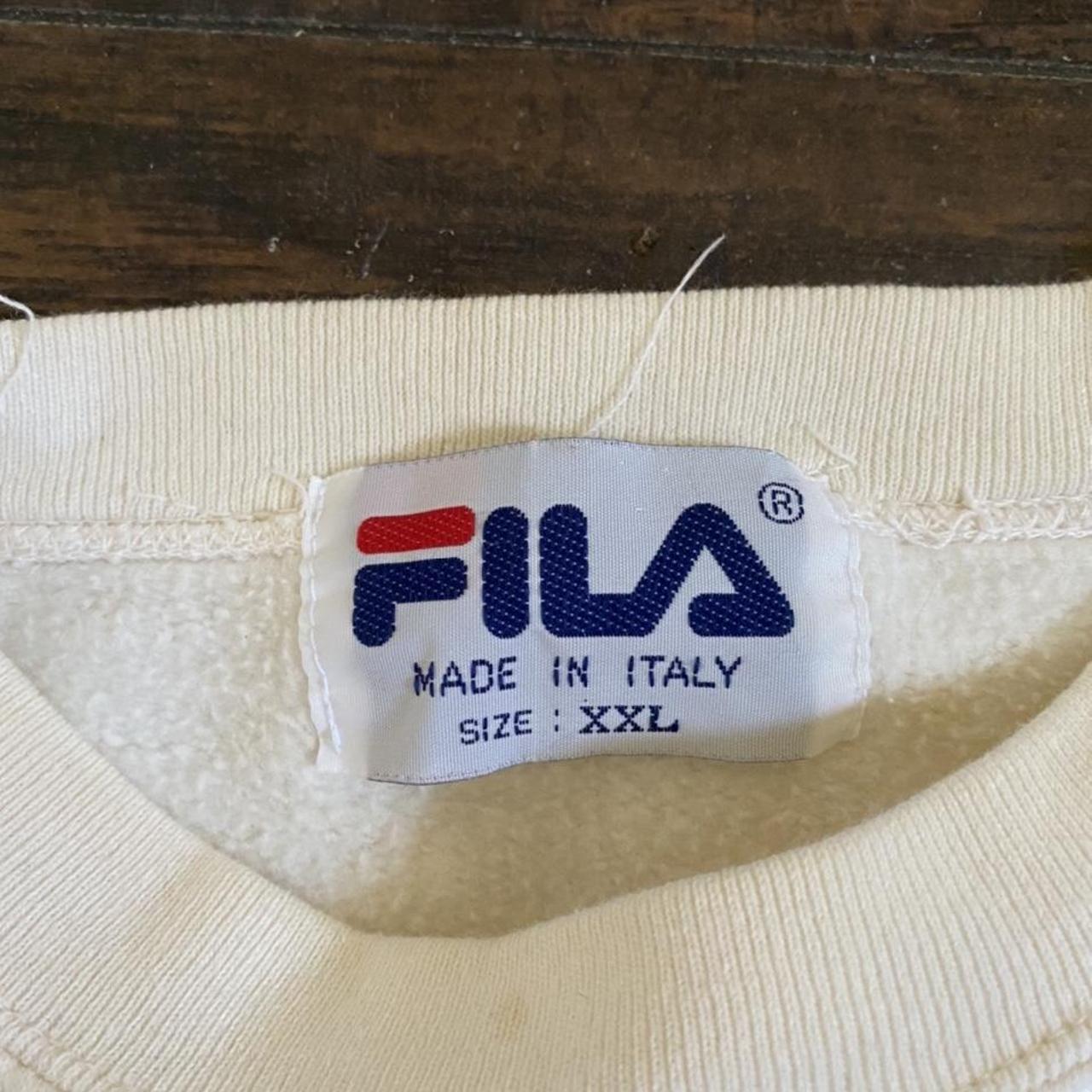 1980s Fila Italia Vintage Crewneck Sweatshirt Made... - Depop