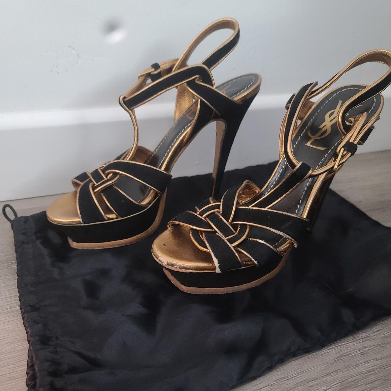 Ysl best sale heels gold