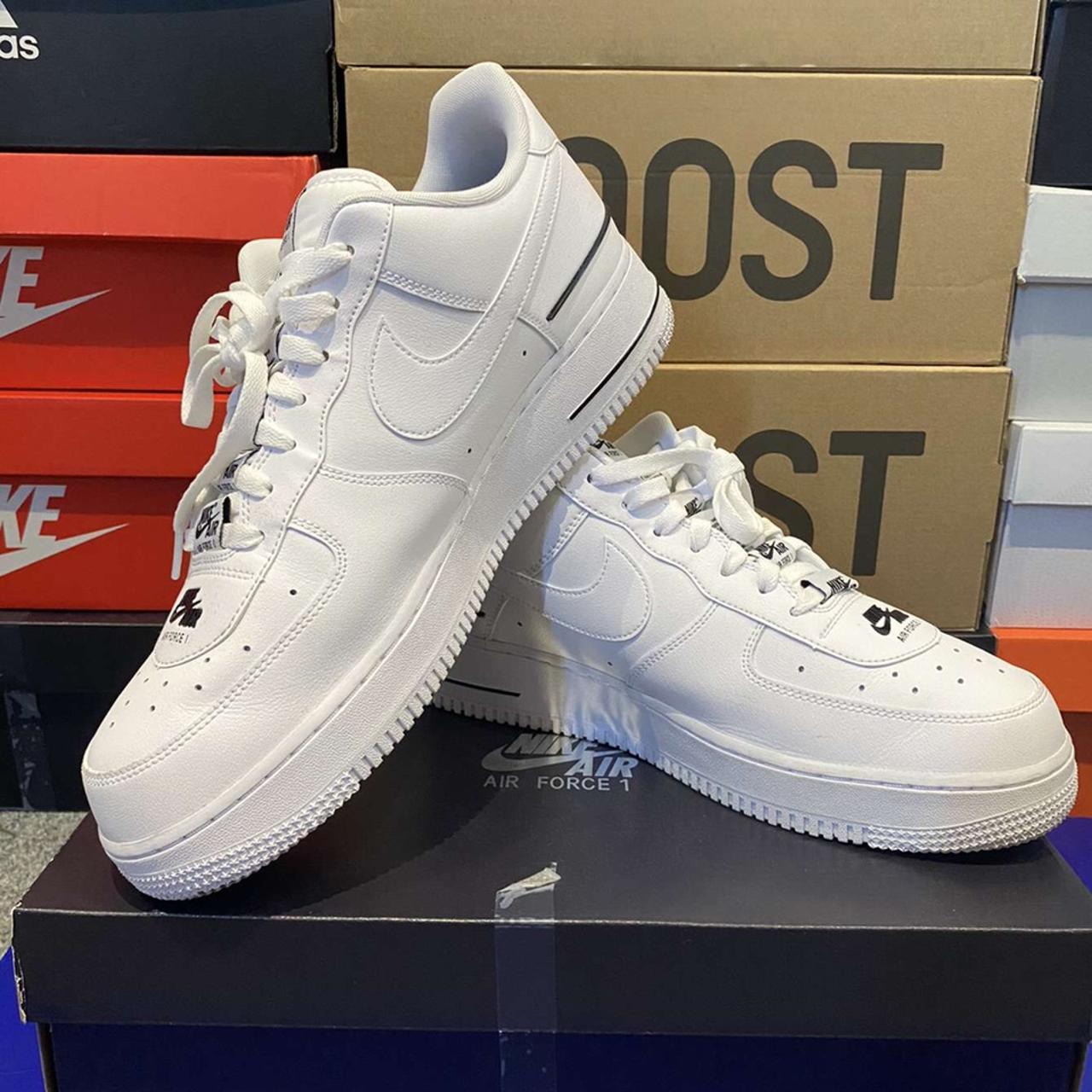 nike air force 1 low double air low white black