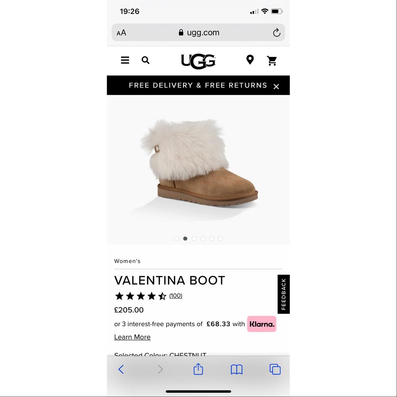 Ugg 2025 valentina chestnut