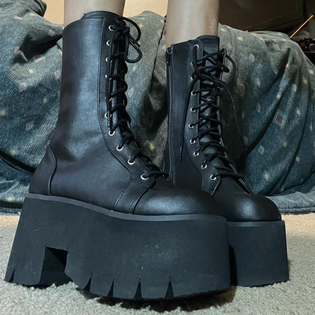 demonia ashes 105 platform boots 😮‍💨 size 7 sexy sexy... - Depop