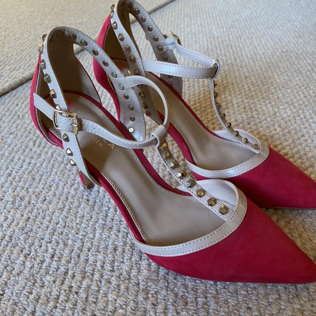 Red store studded heels