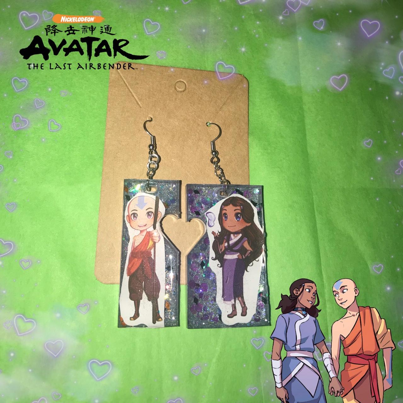 avatar the last airbender - aang x katara earrings... - Depop