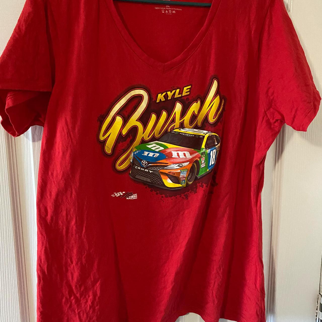 NASCAR Women's Red and Yellow T-shirt