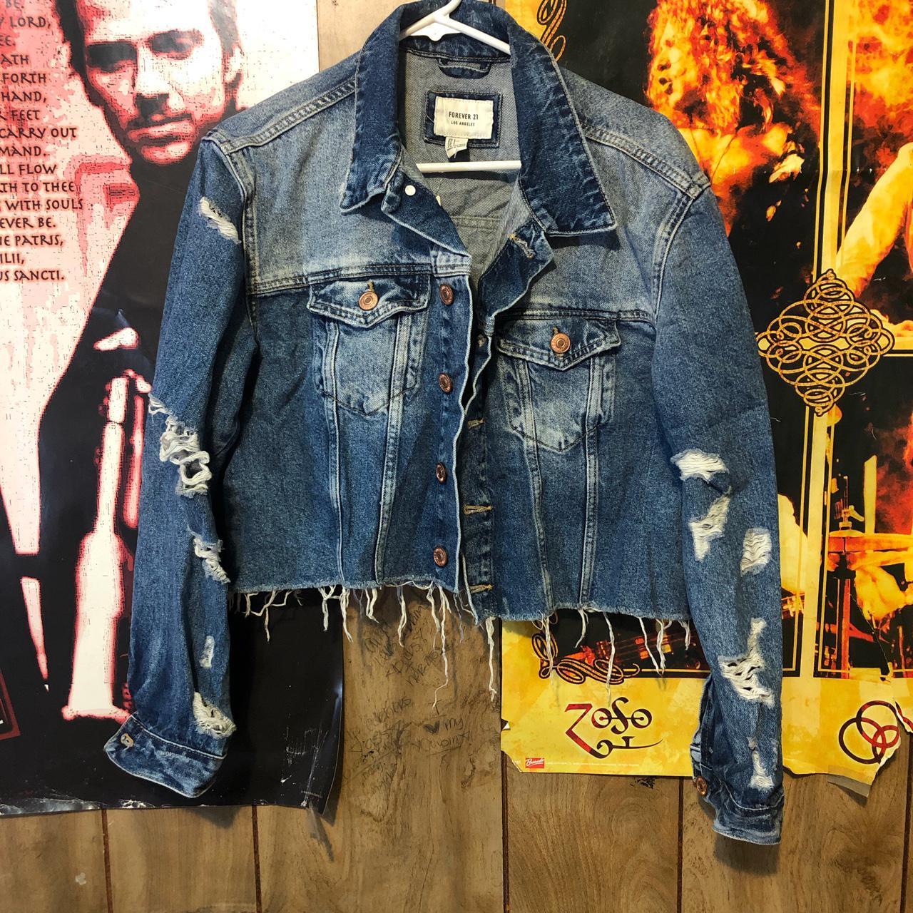 forever 21 distressed jean jacket