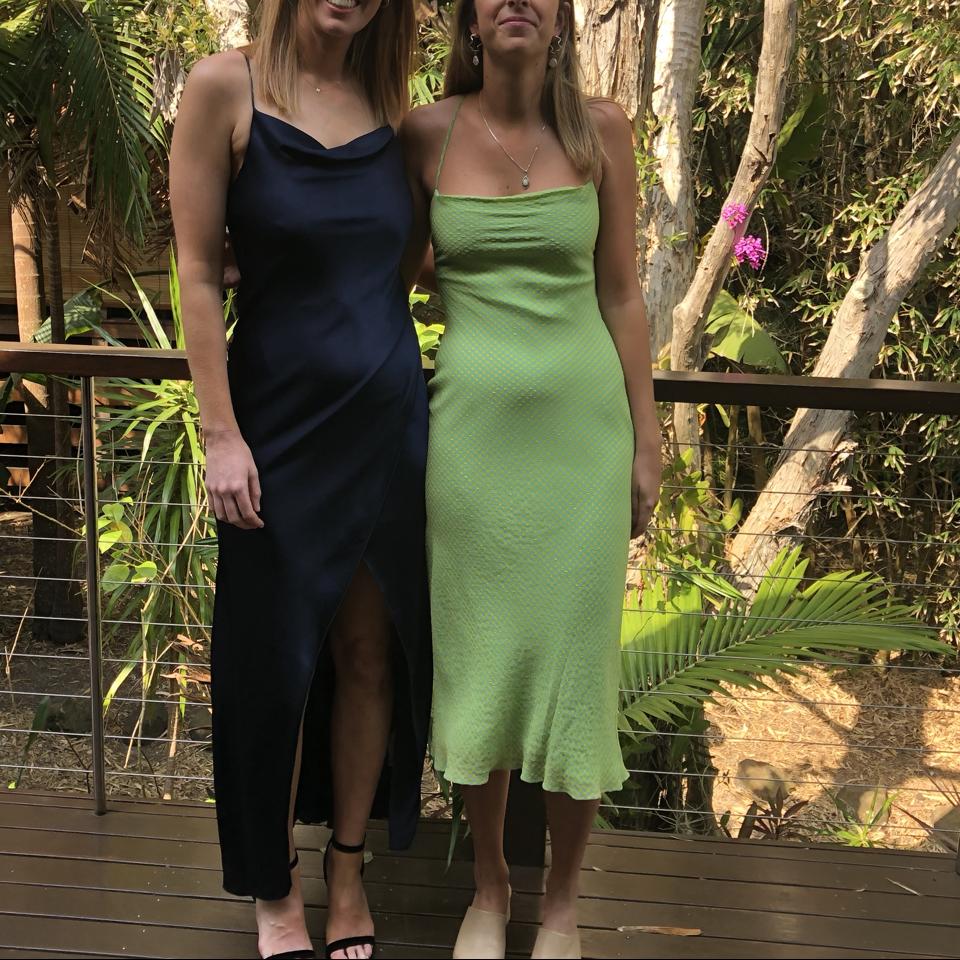 Bec and Bridge lulu check midi dress green . Size Depop