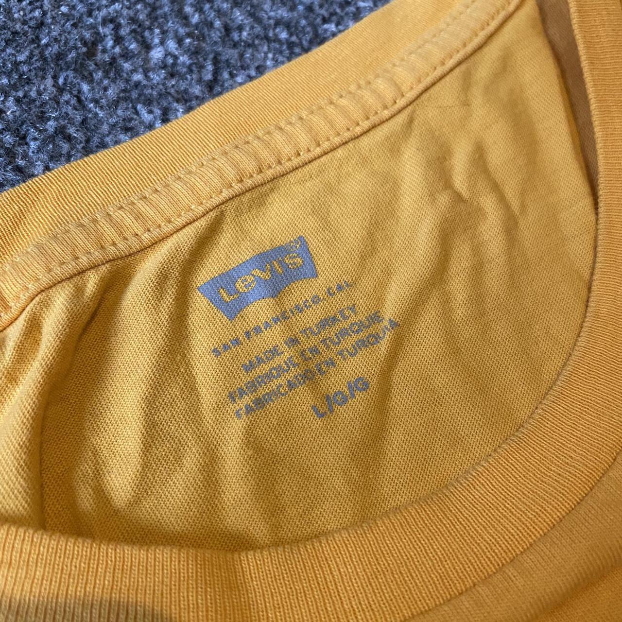 Yellow Levi’s Box Tab Logo T-Shirt Great condition,... - Depop