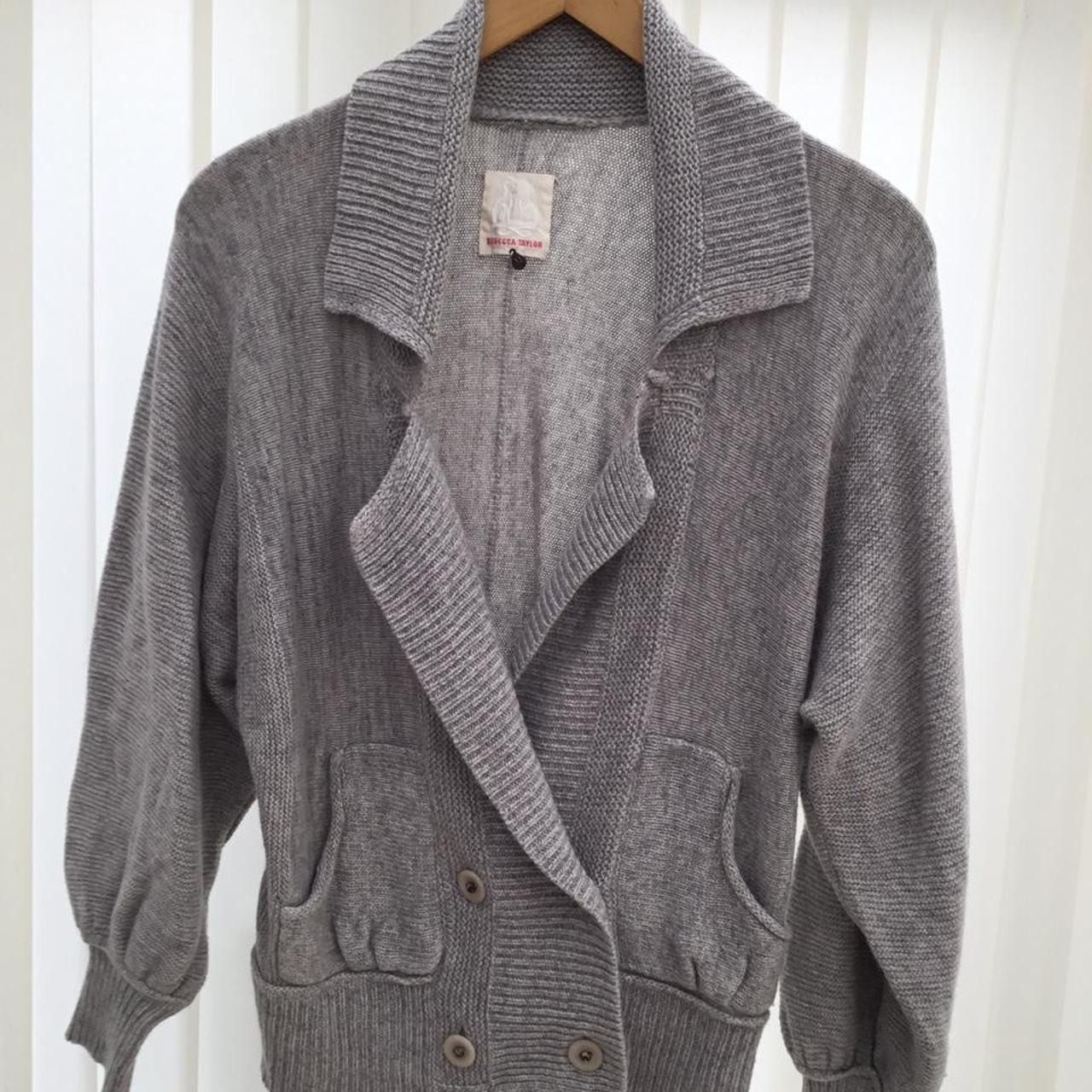 Rebecca Taylor Women's Grey Cardigan Depop