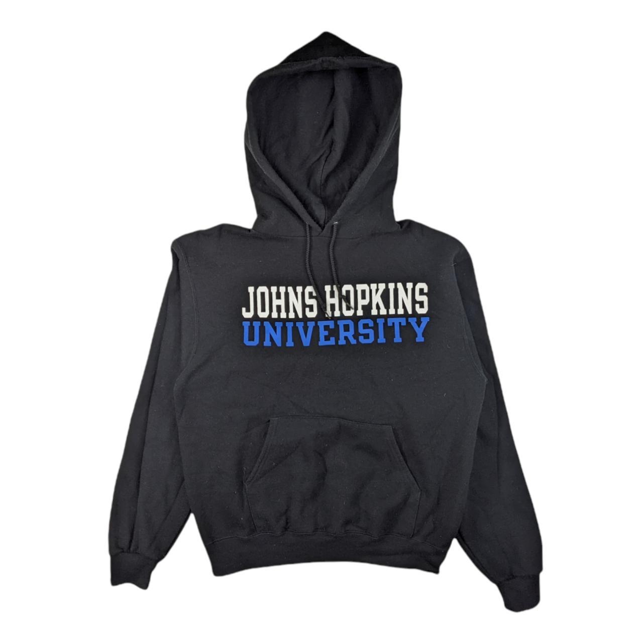 Vintage black John Hopkins Varsity hoodie... - Depop