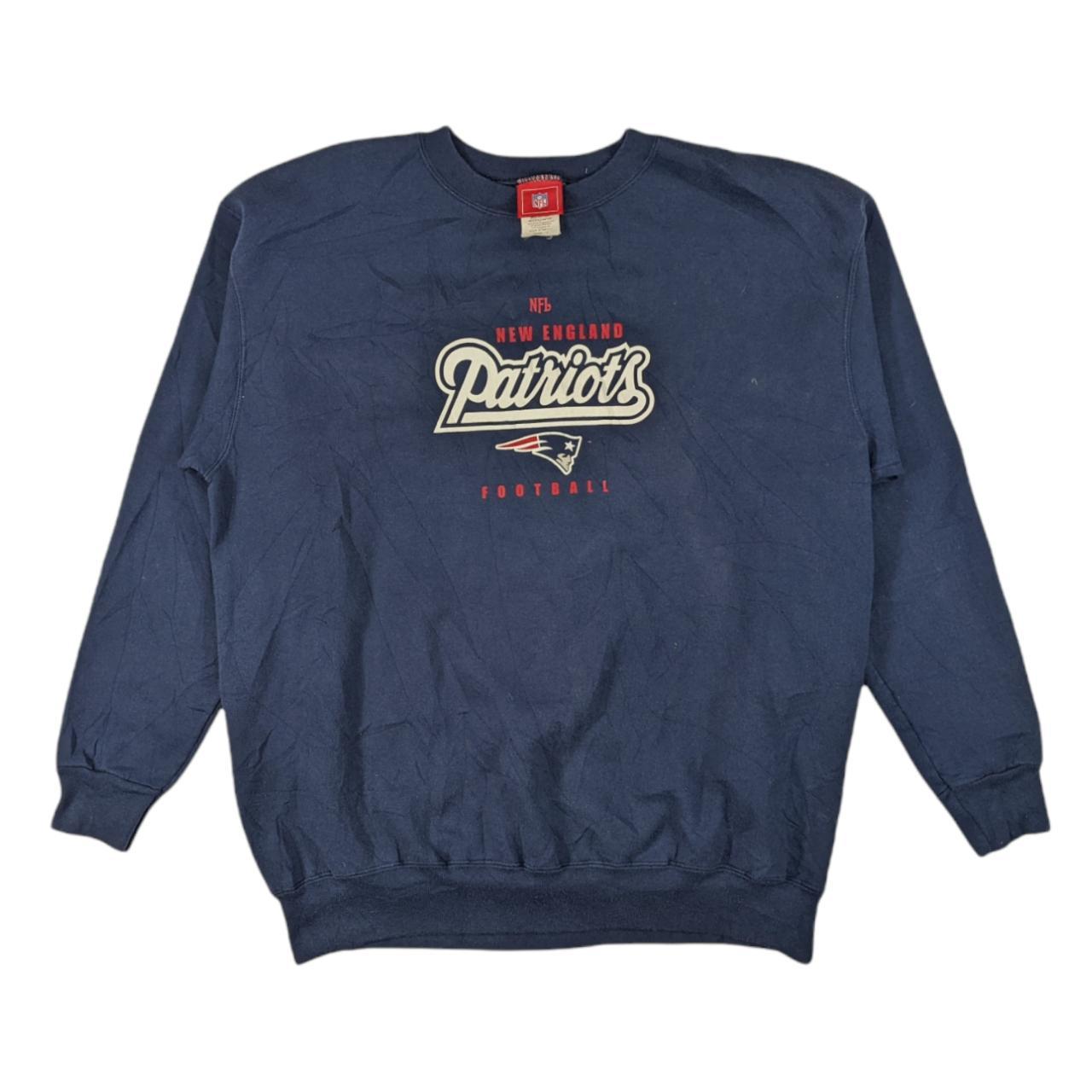 Vintage navy New England Patriots NFL sweatshirt... - Depop