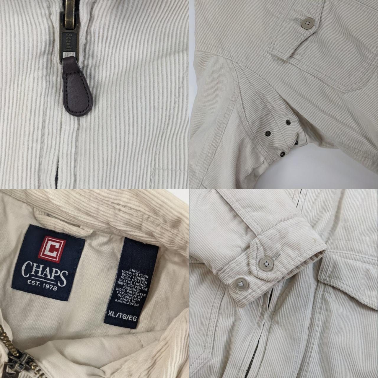 Vintage white Chaps corduroy jacket (XL) Size... Depop