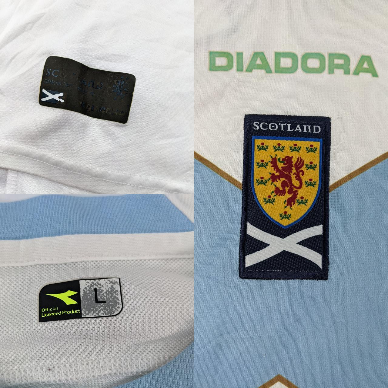 Vintage white Scotland '07 away football shirt... - Depop