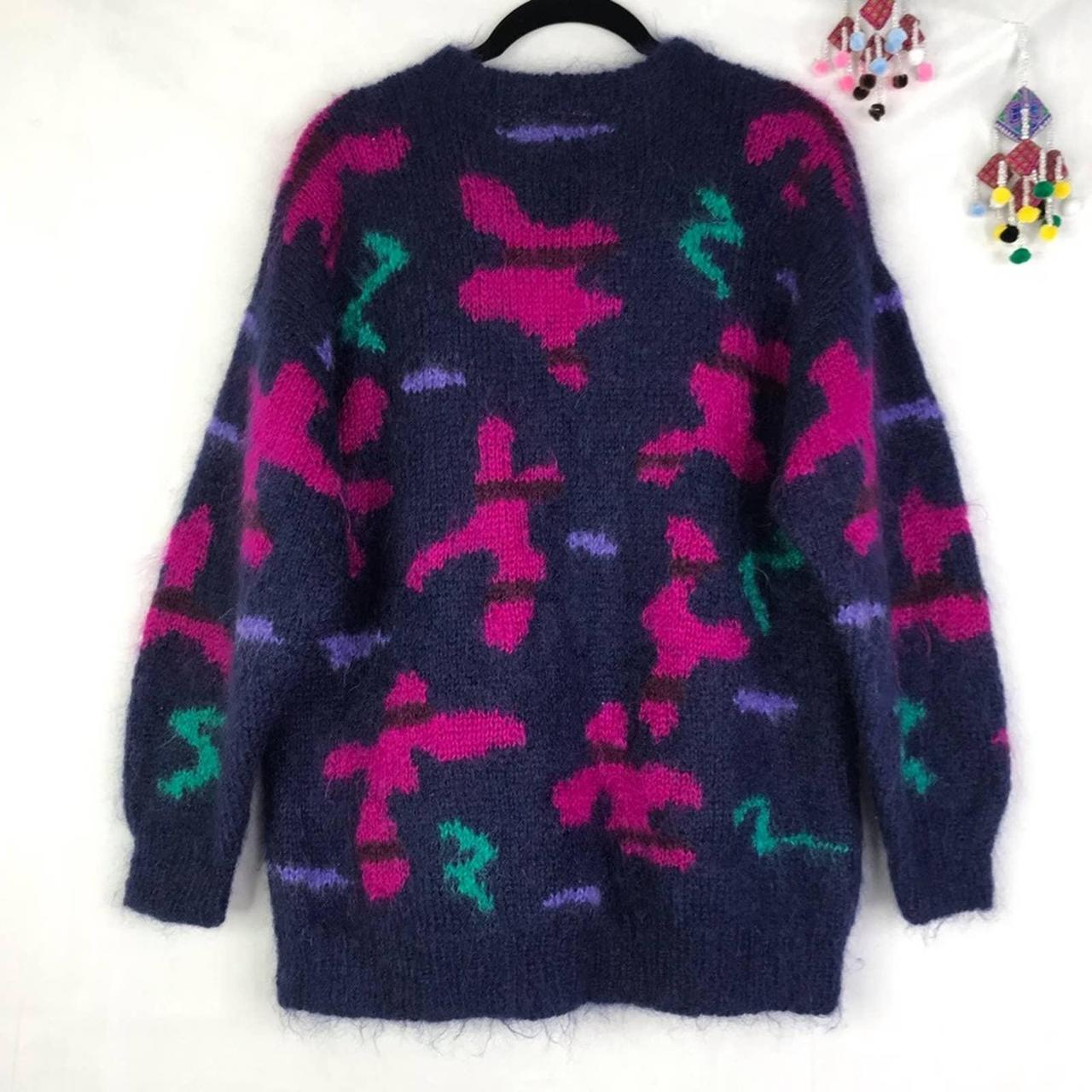 Hukarere Knitz abstract furry knit crewneck chunky... - Depop