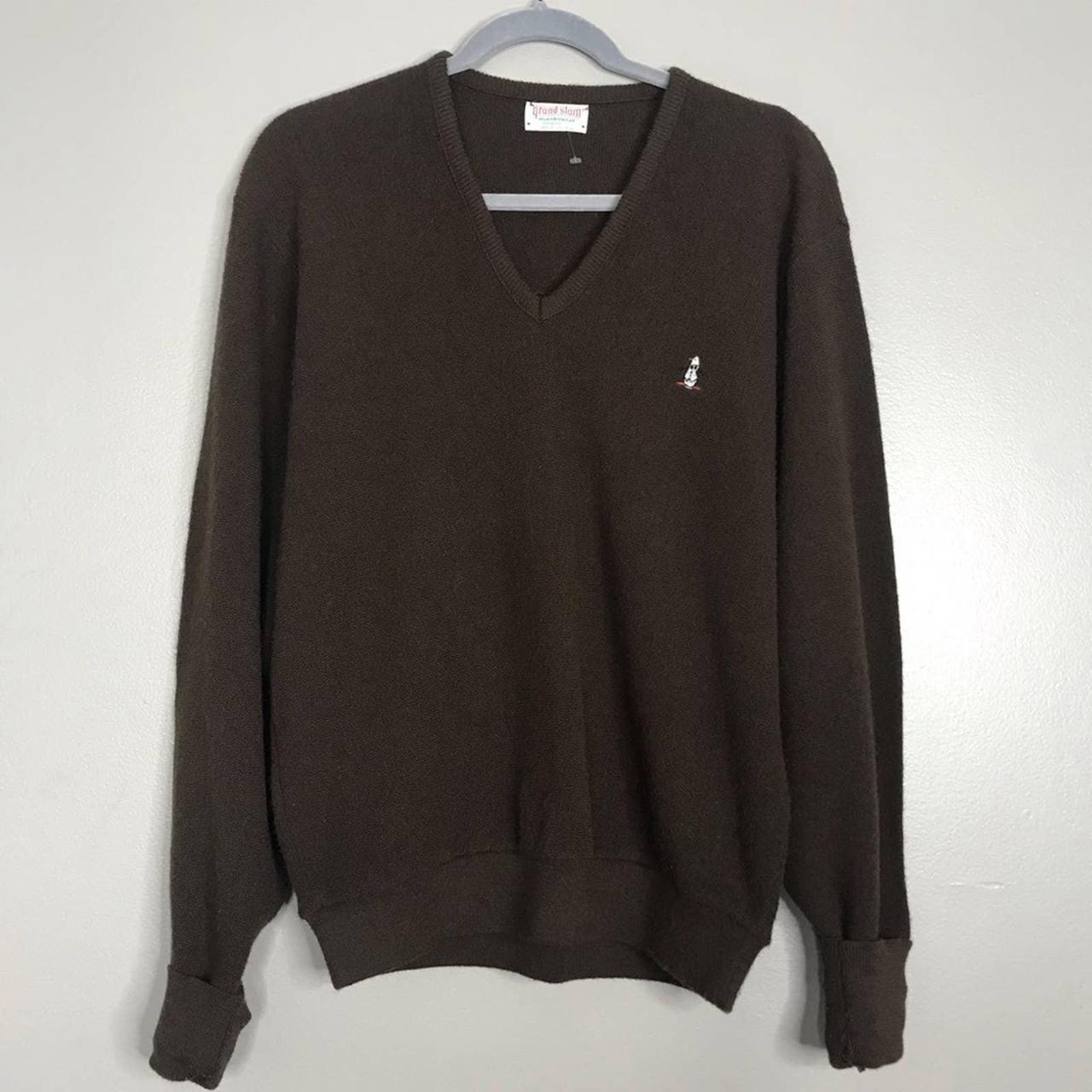 Vintage in excellent condition! Brown pullover knit... - Depop