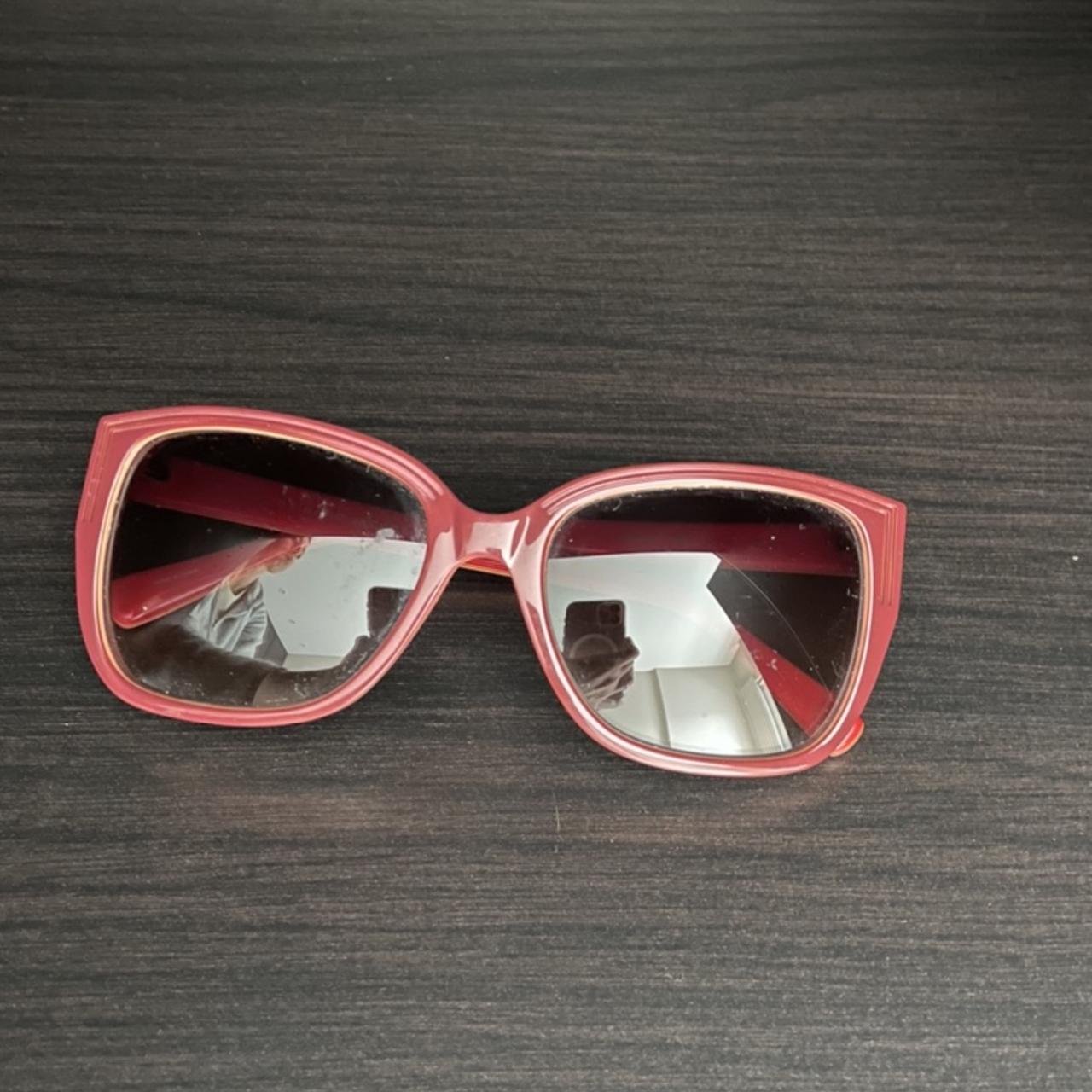 Marc Jacobs Women's Red and Burgundy Sunglasses