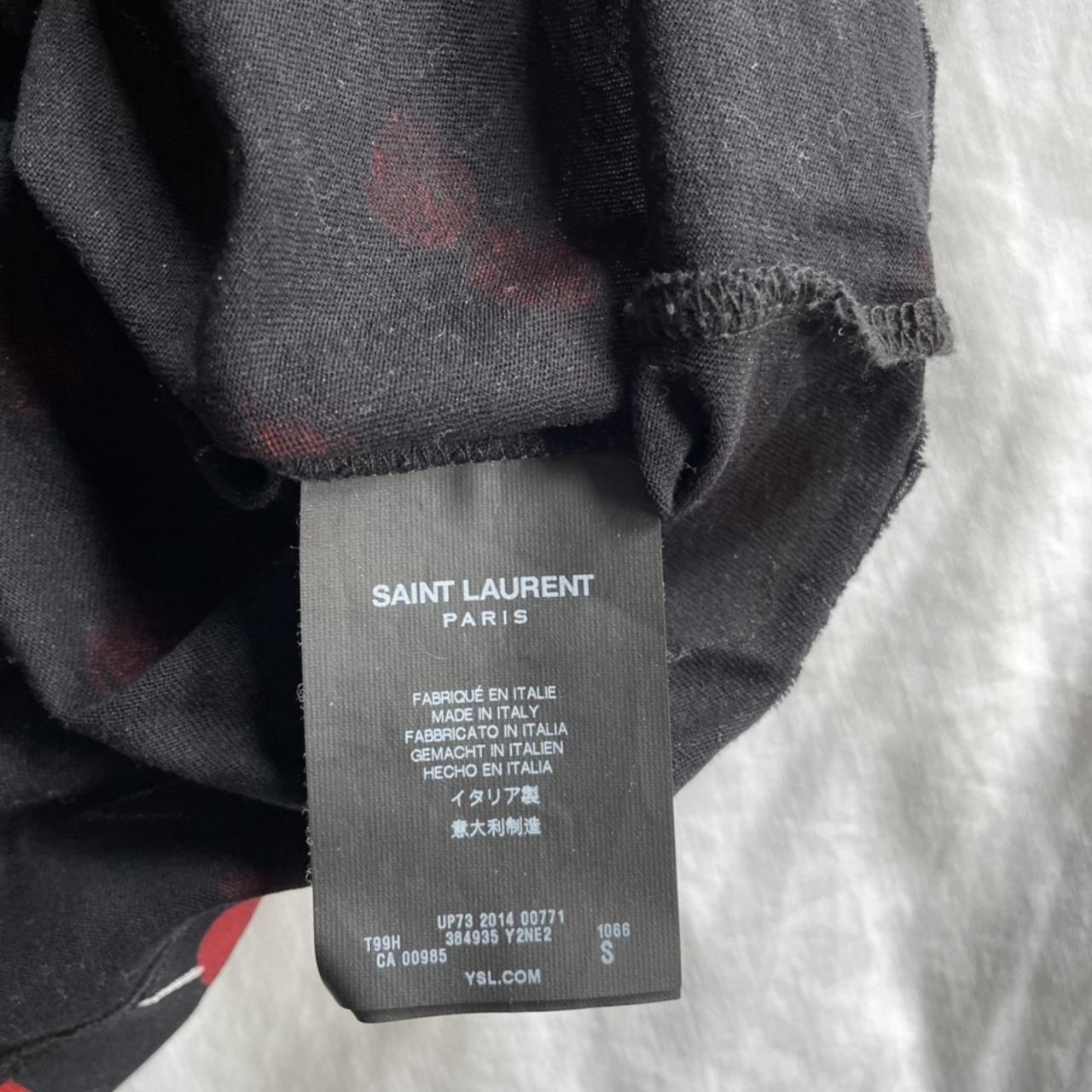 Yves Saint Laurent Women's Black and Red T-shirt (4)