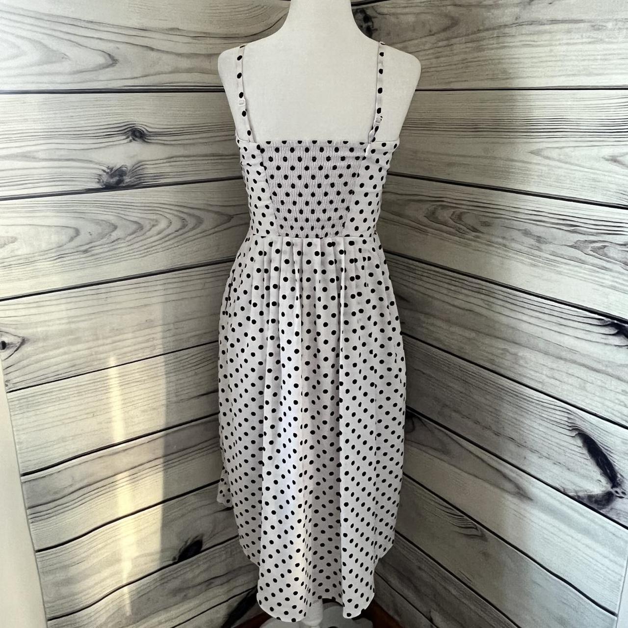 White House Black Market Women's White and Black Dress | Depop