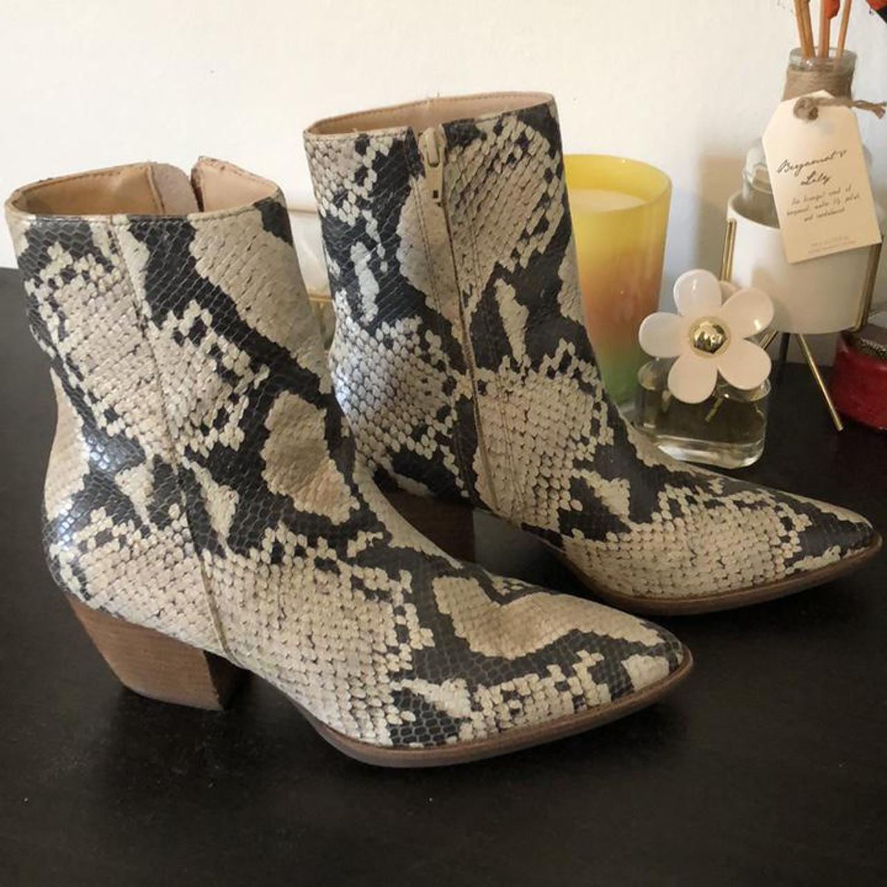 faux snakeskin boots