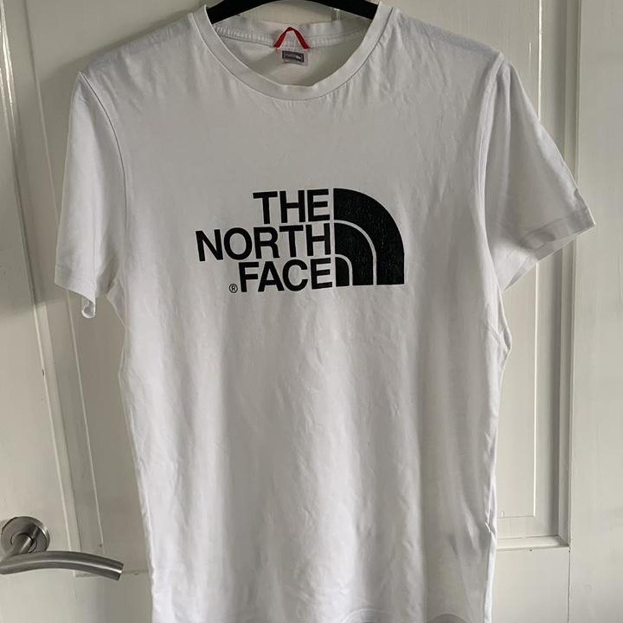 North face white t shirt Size is a extra small but... - Depop