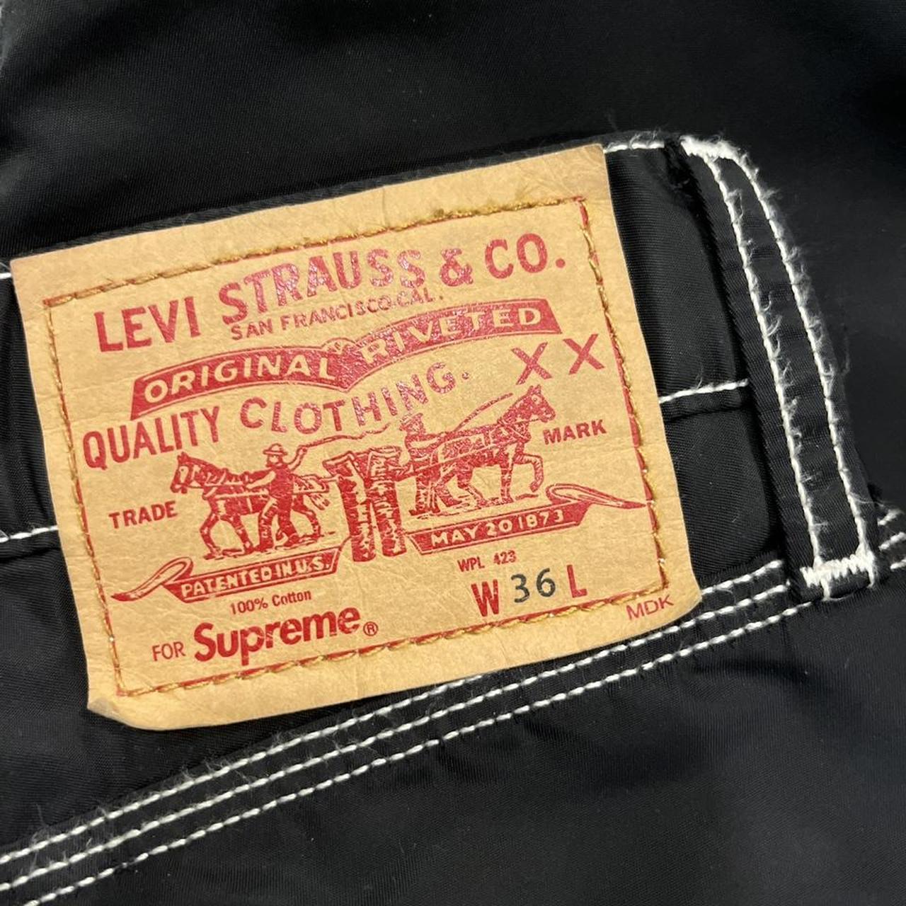 Levi’s x Supreme Jean Track Pants. Size 36/XL. 100%... - Depop