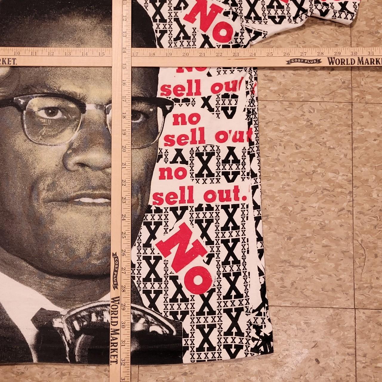 RARE Vintage 90s Malcolm X AOP ALL Over Print Single...