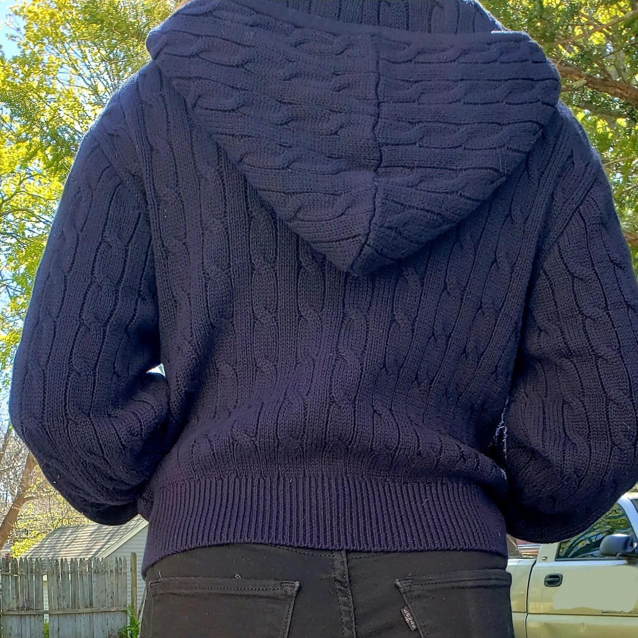 Brandy Melville Women's Navy Hoodie Depop