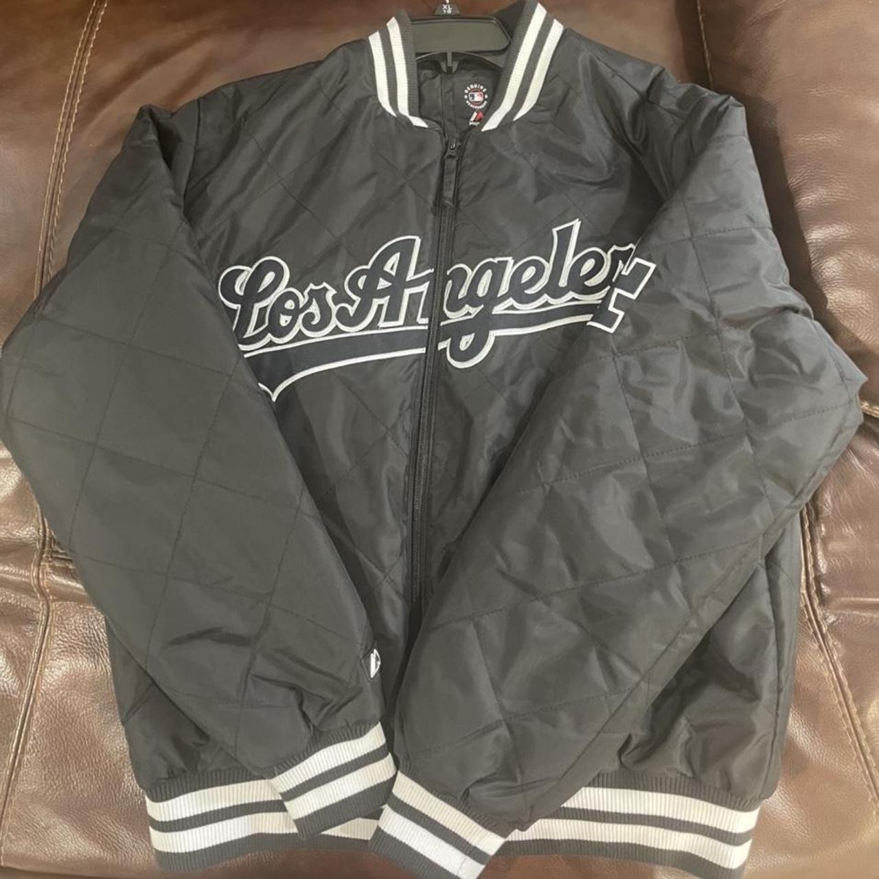 Los Angeles Dodgers Vintage Jacket Black and white - Depop