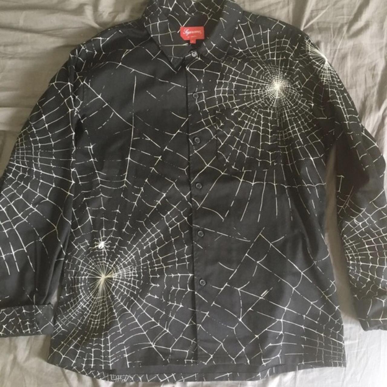 SUPREME Spiderweb Shirt / Condition 9/10, no flaws!... - Depop