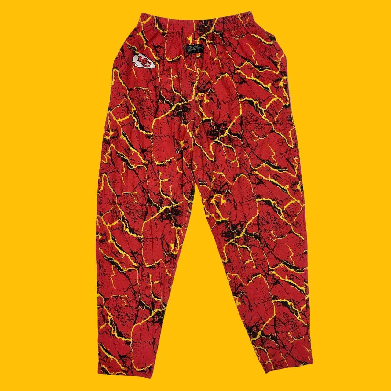 Vintage Zubaz 90’s Kansas City Chiefs Tapered Pants... Depop