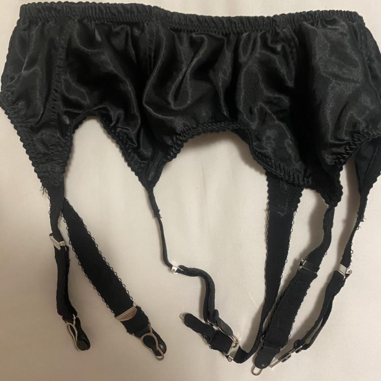Uk made black suspender belt size small. Worn once.... Depop