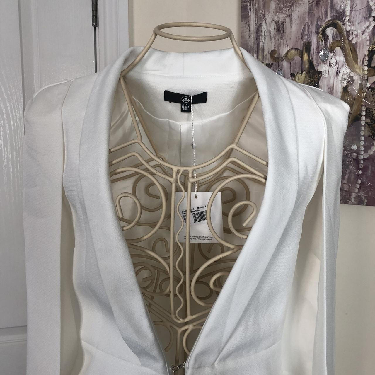 MissGuided Longline Cape Blazer In White Fits Depop