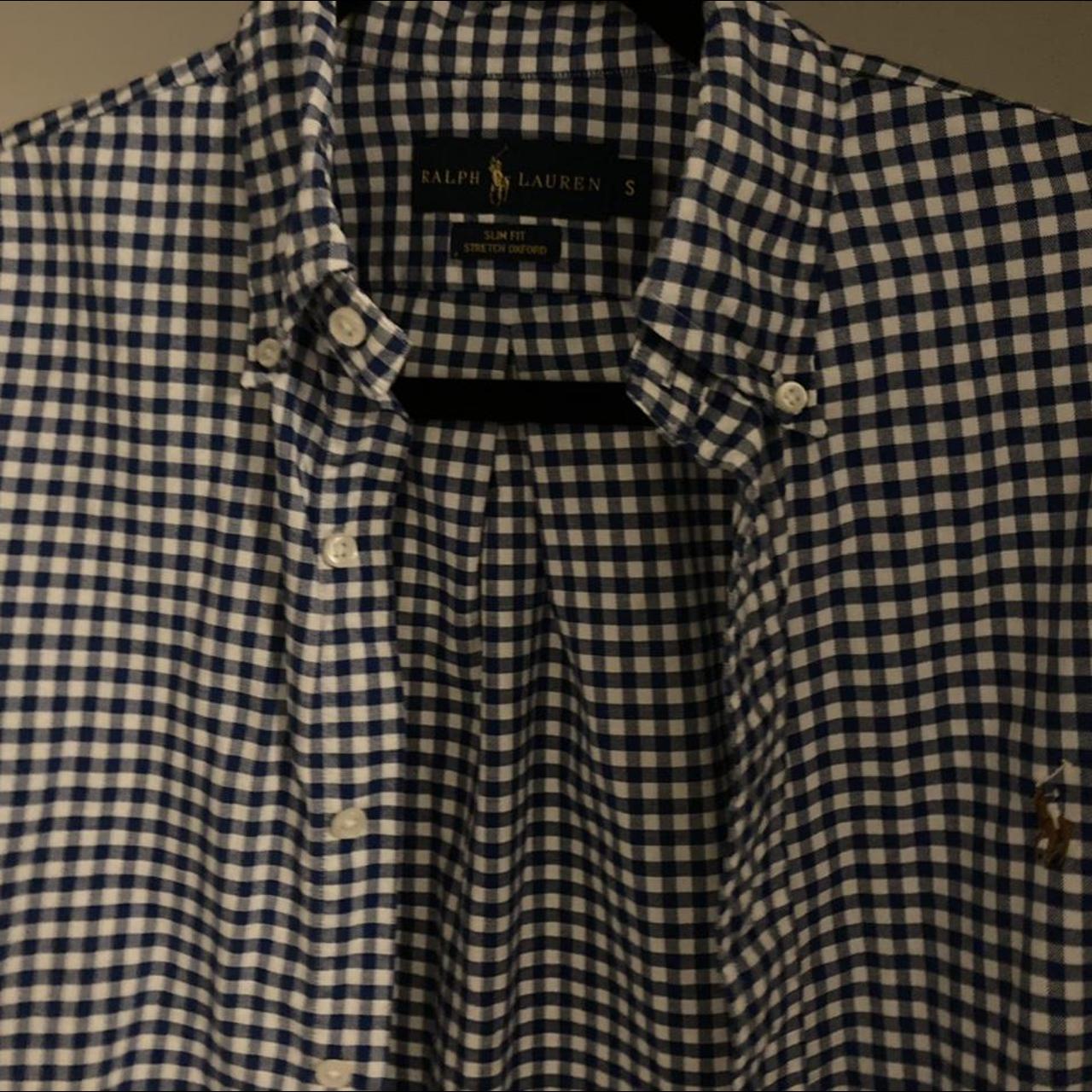 Ralph Lauren smart casual shirt Blue and white... - Depop