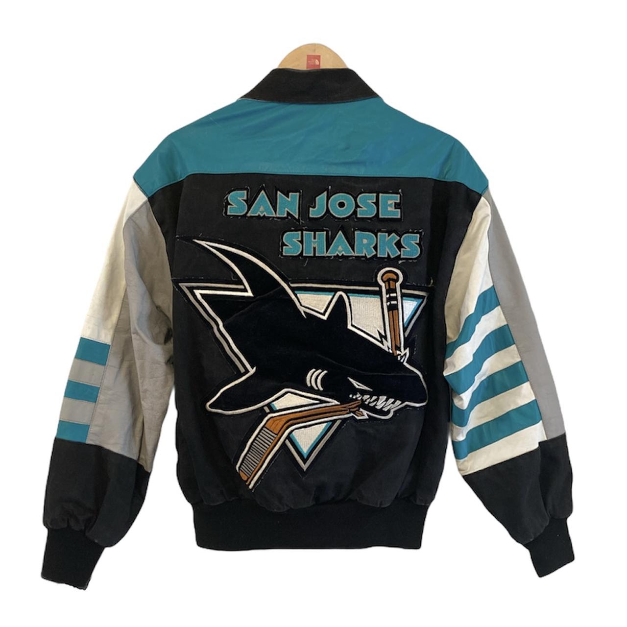 Maker of Jacker Sports Leagues Jackets NHL Vintage San Jose Shark Jeff Hamilton Wool Jacket