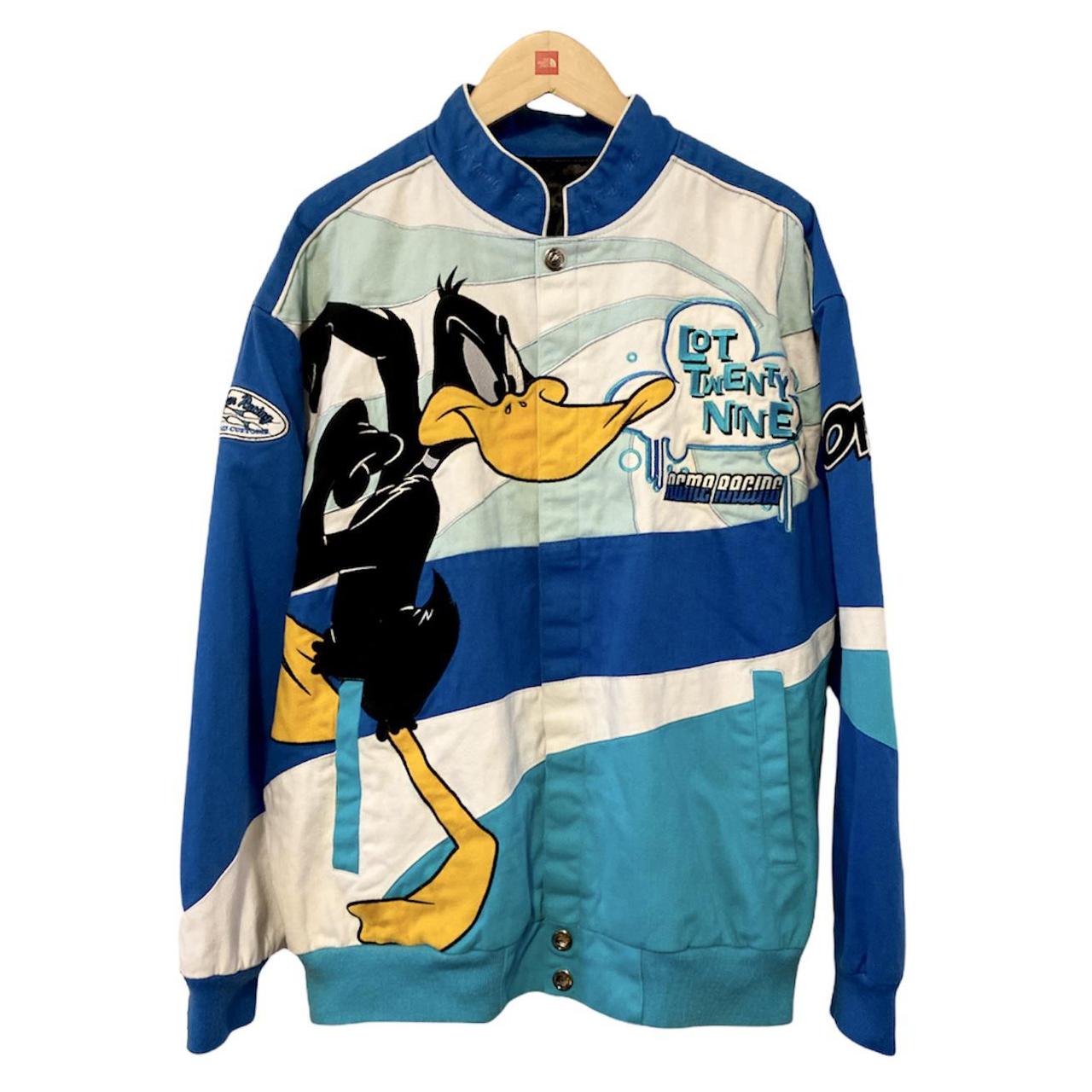 🎽 Vintage Lot29 Daffy Duck Racer Jacket 🎽 Great Depop