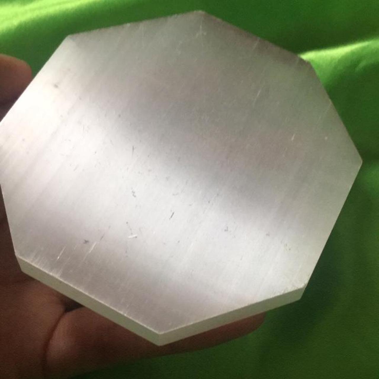 Selenite / satin spar octagon / octagonal Crystal... - Depop