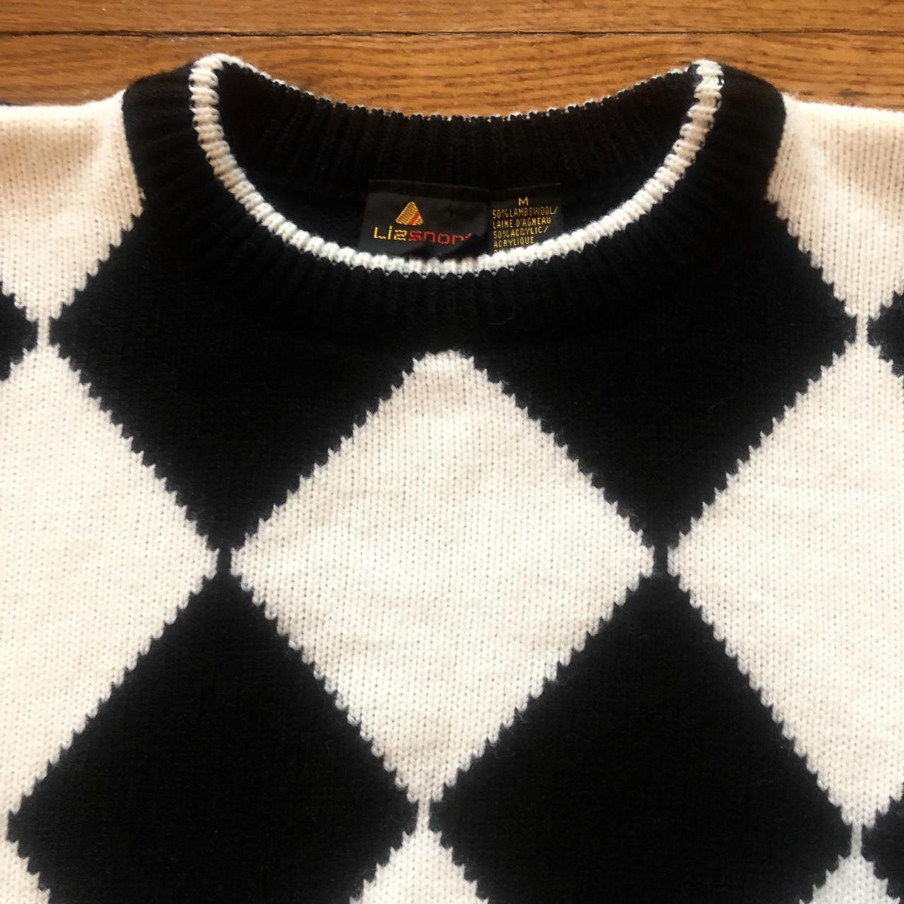 Product Image 2 - Black-and-white vintage checkerboard sweater from