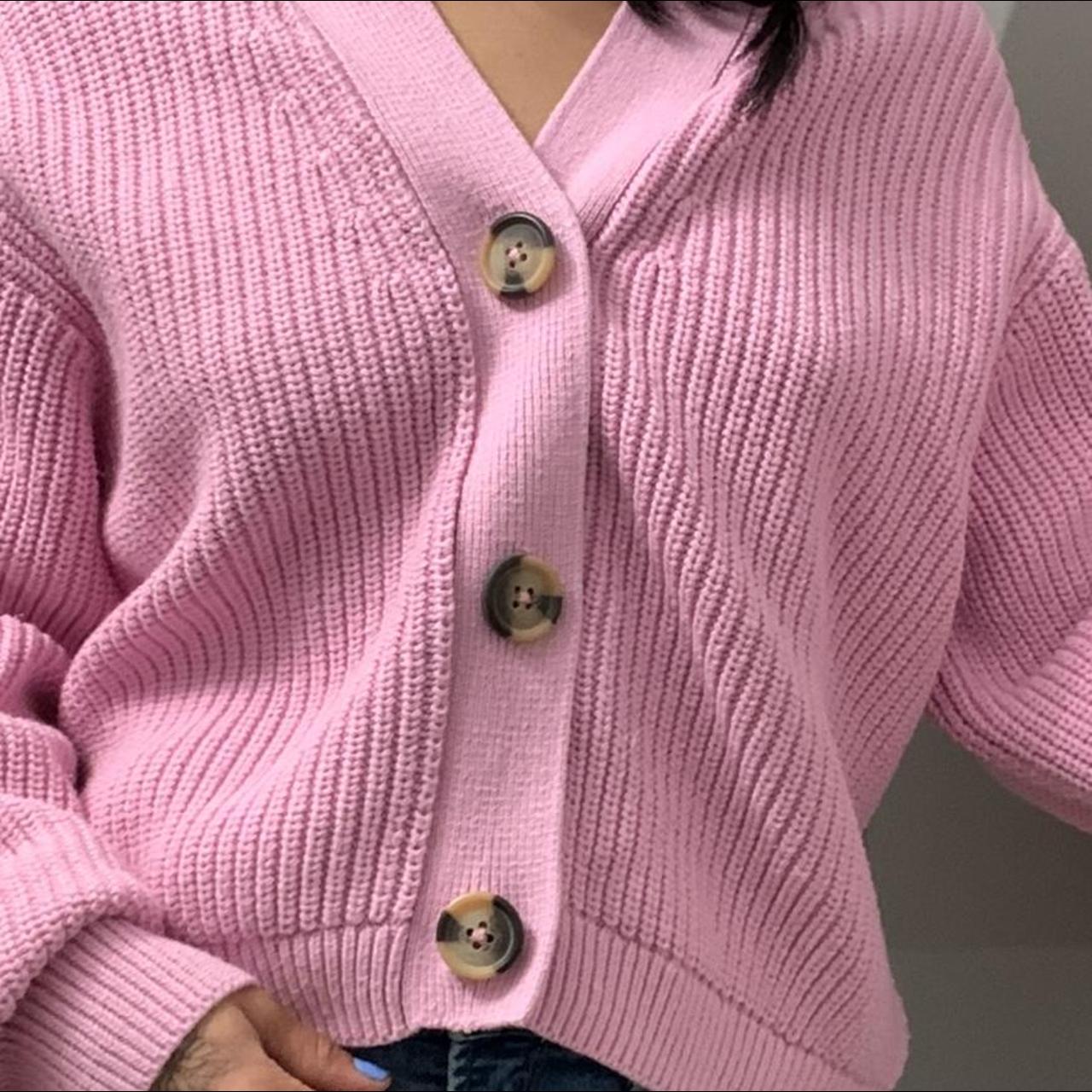 ONLY pink cardigan/sweater ) not the black top Depop