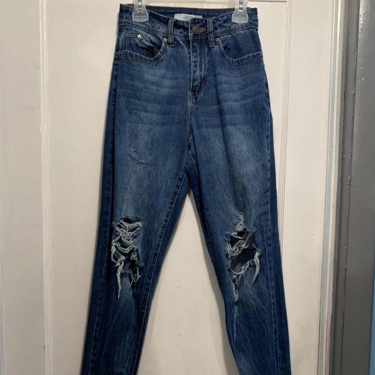 Ripped mom jeans they are super comfy but have some... - Depop