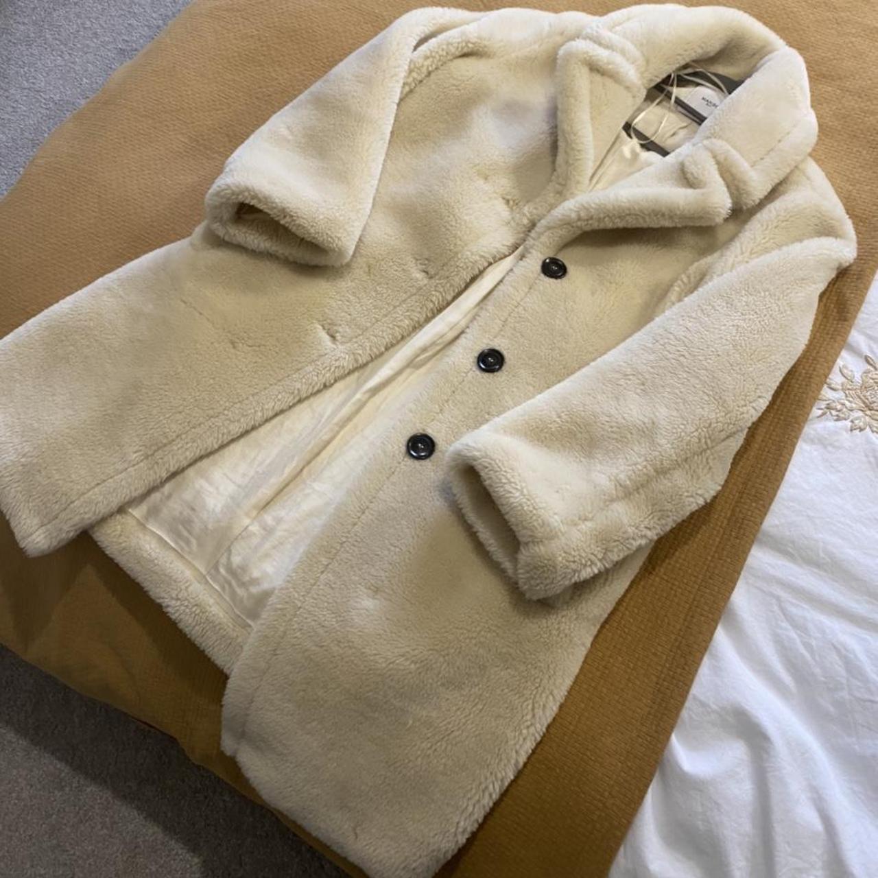 Mango cream teddy clearance coat