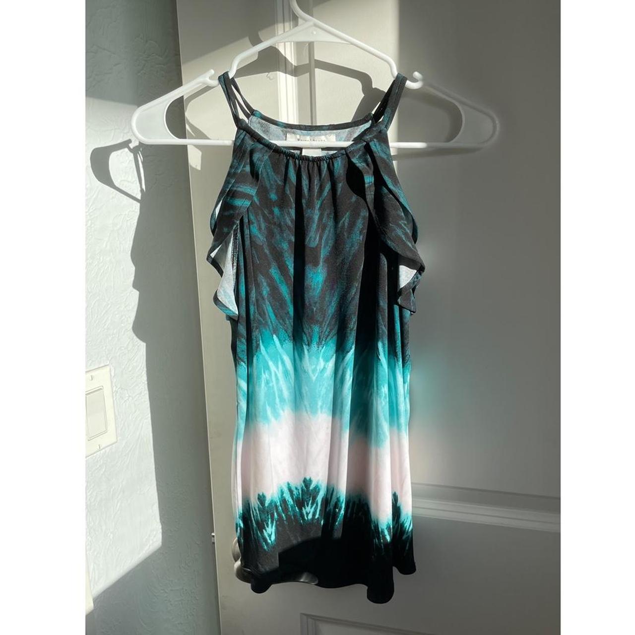 white-house-black-market-women-s-green-and-blue-vest-depop