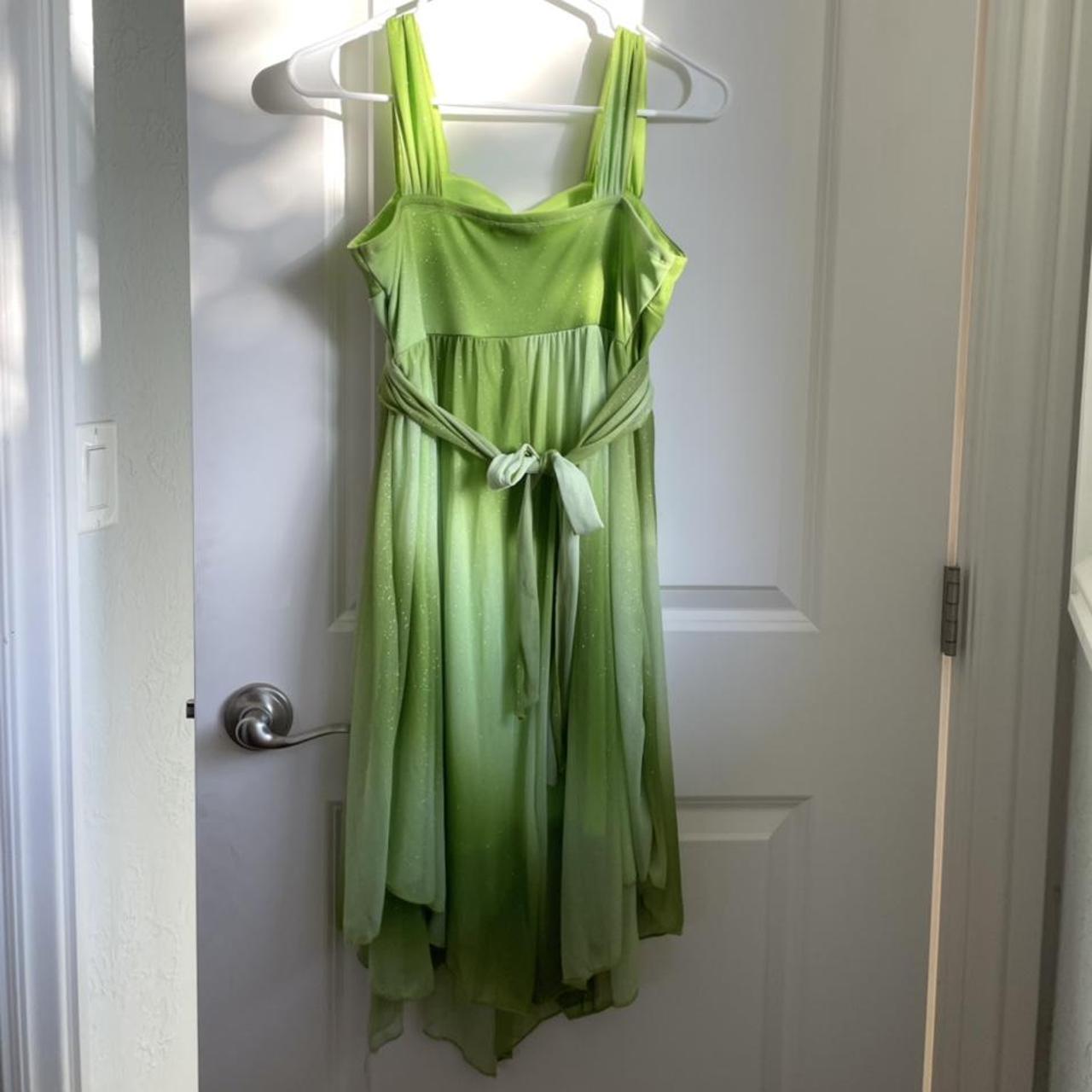 stunning-sparkly-lime-green-dress-gives-tinkerbell-depop