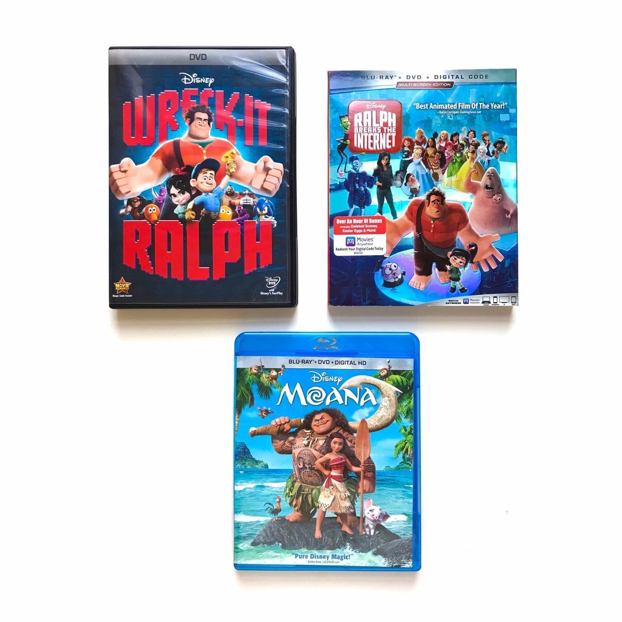 Disney DVD Movie Bundle Moana Wreck it Ralph - Main Image