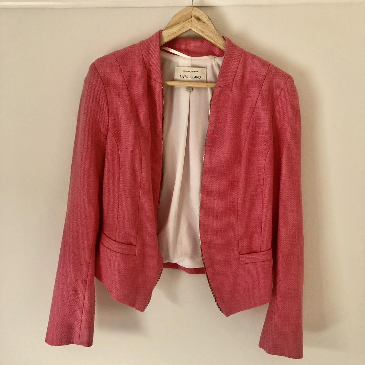 River Island Women's Pink Jacket | Depop