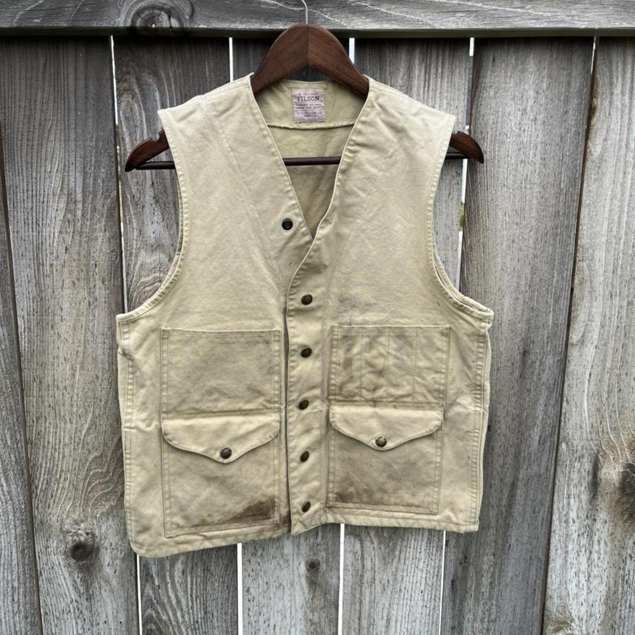 Filson Men's Tan Gilet | Depop