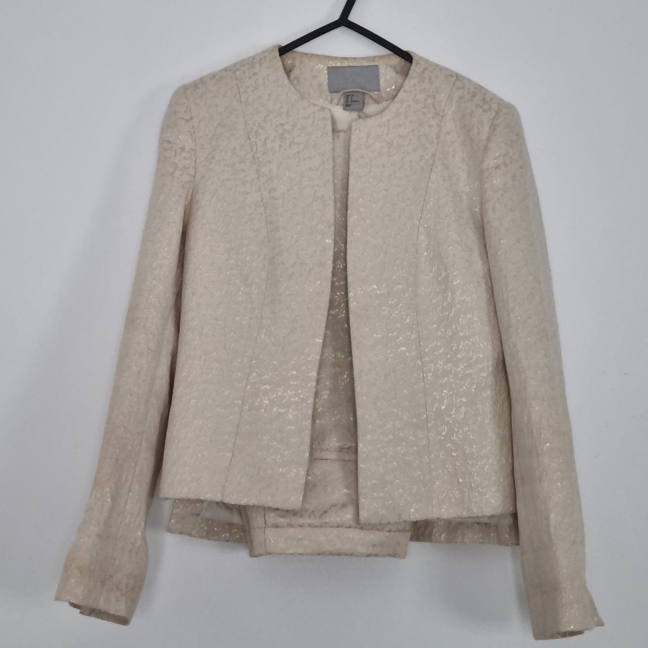 H and m outlet cream jacket