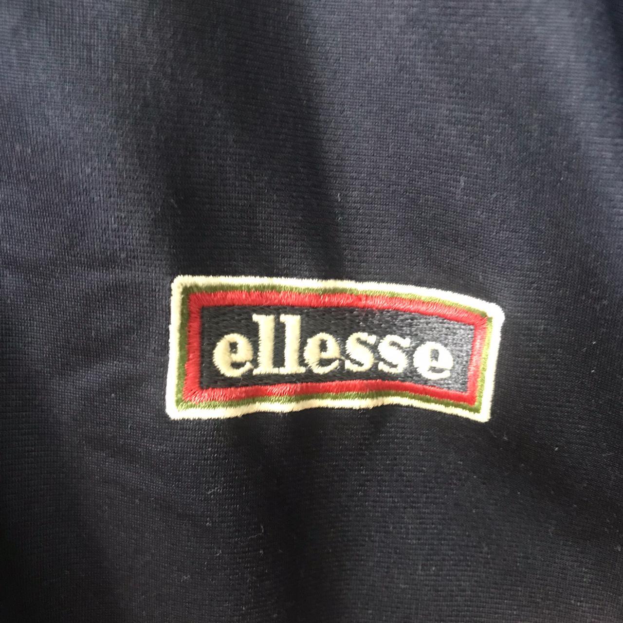 Ellesse Retro Tracksuit Top Jacket Italia Navy Zip... - Depop